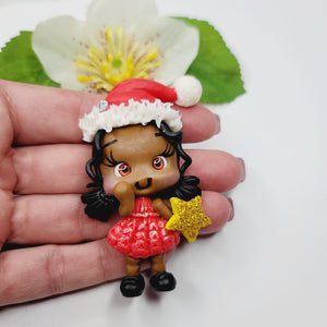 Star xmas #535 Clay Doll for Bow-Center, Jewelry Charms, Accessories, and More