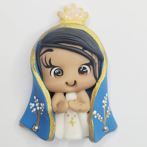 Aparecida #032 Clay Doll for Bow-Center, Jewelry Charms, Accessories, and More