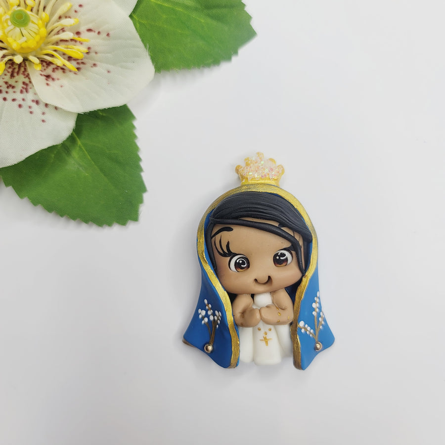 Aparecida #032 Clay Doll for Bow-Center, Jewelry Charms, Accessories, and More