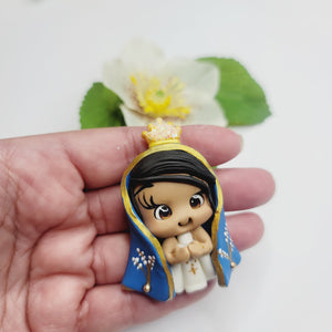 Aparecida #032 Clay Doll for Bow-Center, Jewelry Charms, Accessories, and More