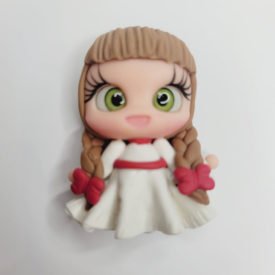 Annely #028 Clay Doll for Bow-Center, Jewelry Charms, Accessories, and More