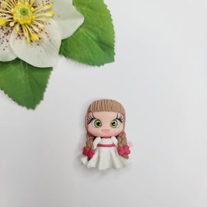 Annely #028 Clay Doll for Bow-Center, Jewelry Charms, Accessories, and More