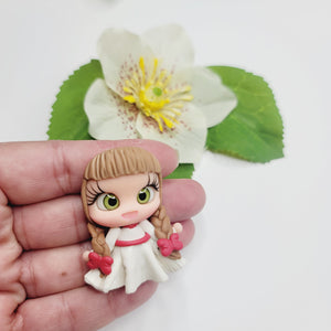 Annely #028 Clay Doll for Bow-Center, Jewelry Charms, Accessories, and More