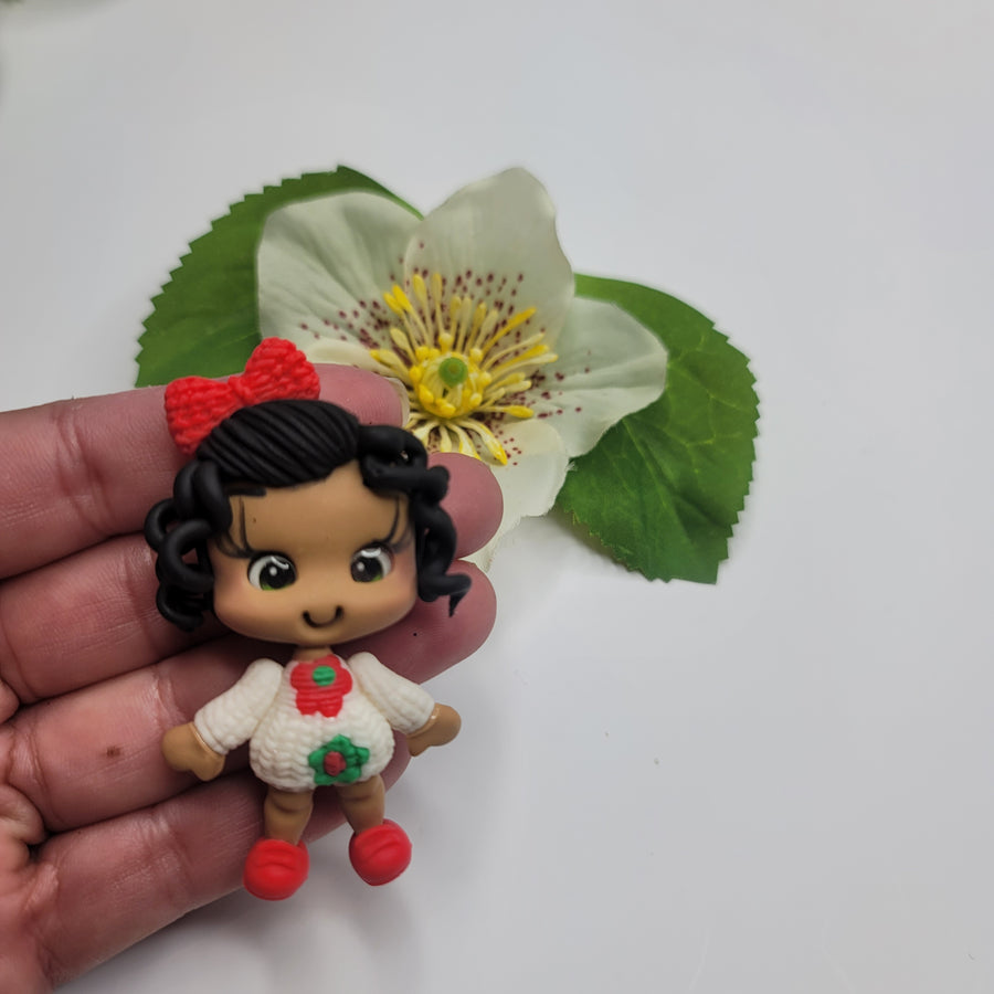 Shaquana #512 Clay Doll for Bow-Center, Jewelry Charms, Accessories, and More