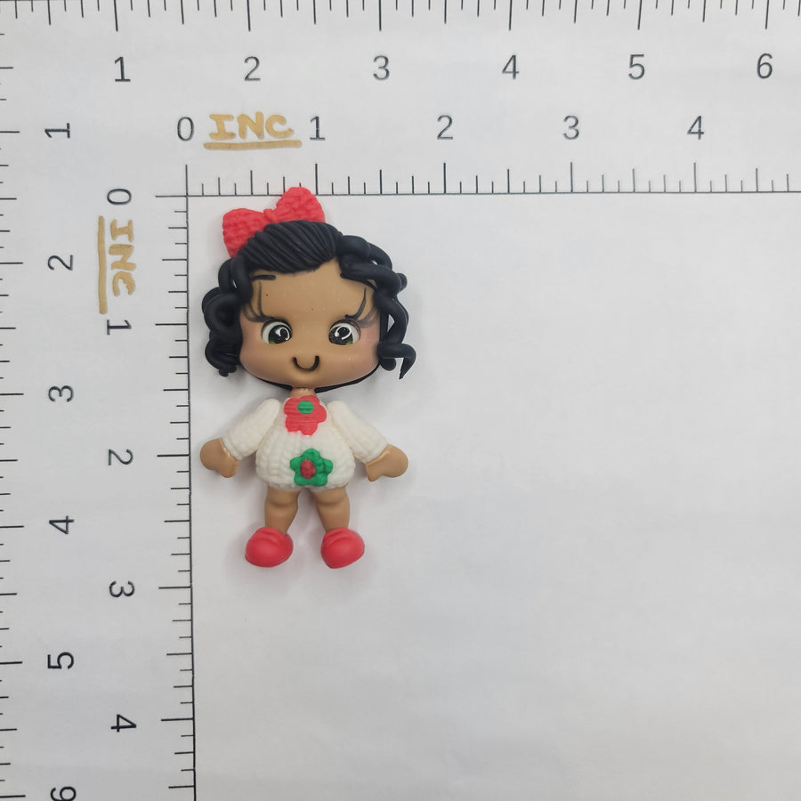 Shaquana #512 Clay Doll for Bow-Center, Jewelry Charms, Accessories, and More