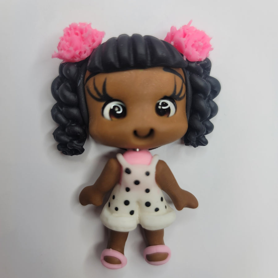 Mbalenhle #364 Clay Doll for Bow-Center, Jewelry Charms, Accessories, and More