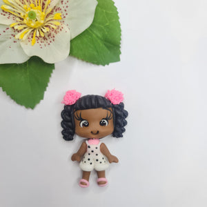 Mbalenhle #364 Clay Doll for Bow-Center, Jewelry Charms, Accessories, and More