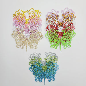 E.V.A. Wings #3 for Clays (set of 5) - 3" (in) - Mixed Colors Glitter