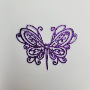 E.V.A. Wings #4 for Clays (set of 5) - 3" (in) - Purple/Hot Pink/Gold Glitter