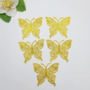 E.V.A. Wings #16 for Clays (set of 5) - 3" (in) - Gold Glitter