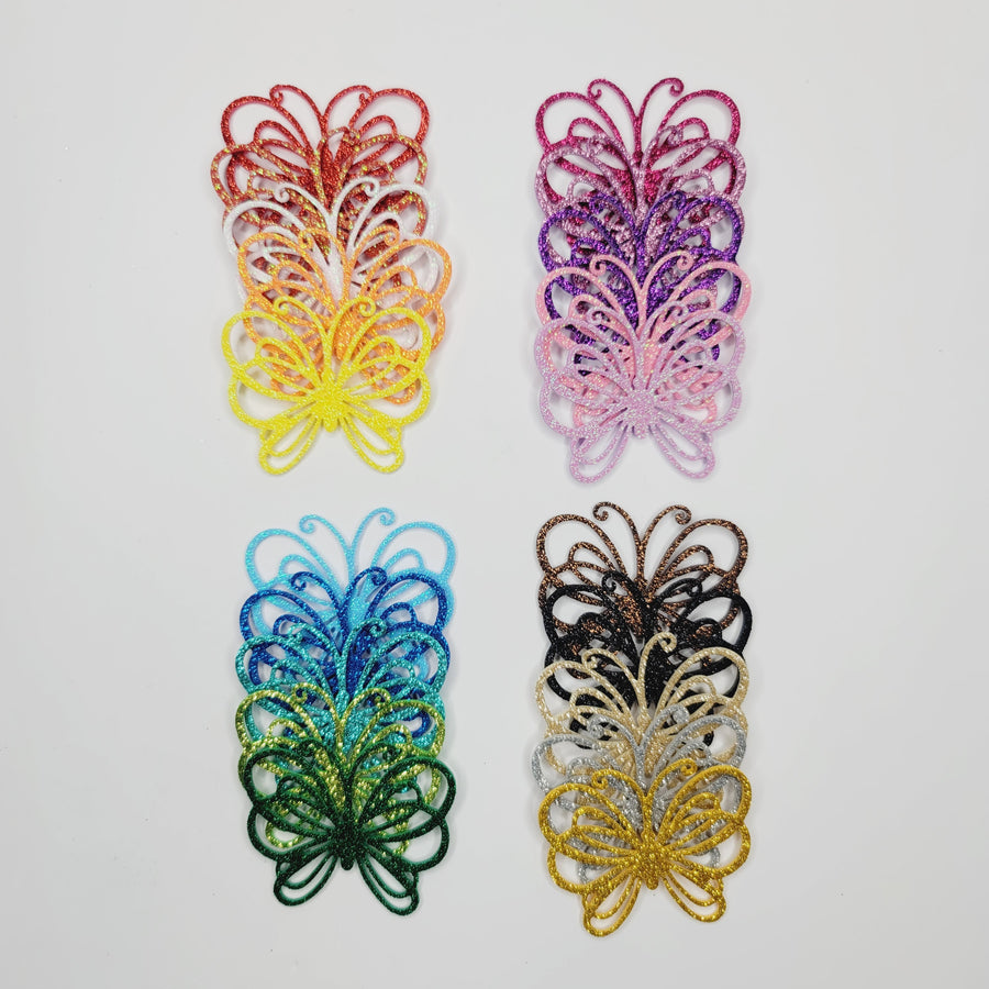 E.V.A. Wings #6 for Clays (set of 5) - 2" (in) - Mixed Colors - Glitter