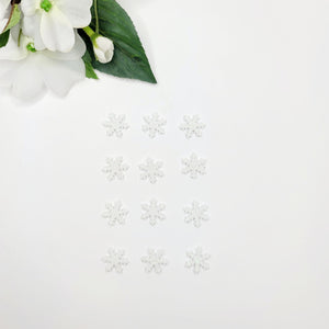 E.V.A. Glitter Snow Flakes for Clays (set of 10) - 0.5" (in)