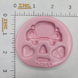 Cute beetle Silicone Mold 793 MA