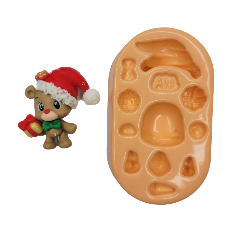 MD #40 Xmas Bear silicone mold