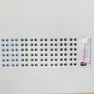 Adhesive Resin Eyes for Clays V.A. (X-SM) 48 Pairs(PP) 5.7MM -Multicolor- Snow White