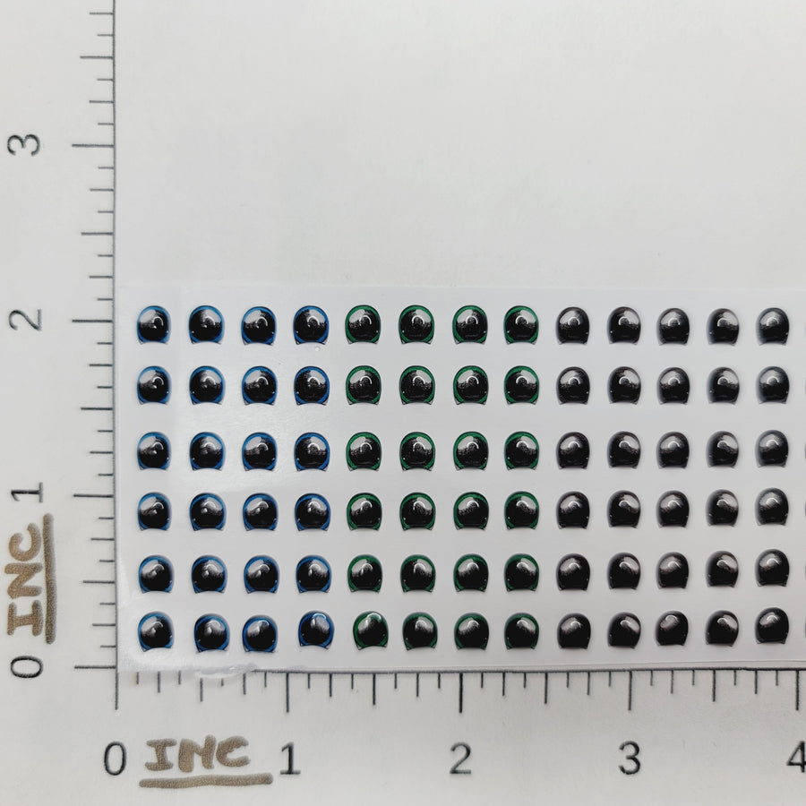 Adhesive Resin Eyes for Clays V.A.022 Lulu 48 Pairs(X-SM) 5.7MM -Multicolor