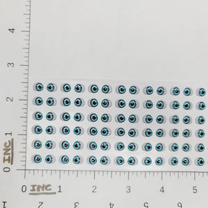 Adhesive Resin Eyes for Clays V.A. 013 (SM) 48 Pairs(P) 6.7MM - Blue