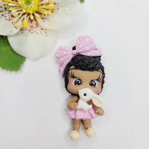 Lucille #344 Clay Doll for Bow-Center, Jewelry Charms, Accessories, and More