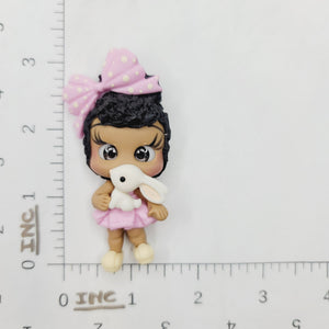 Lucille #344 Clay Doll for Bow-Center, Jewelry Charms, Accessories, and More