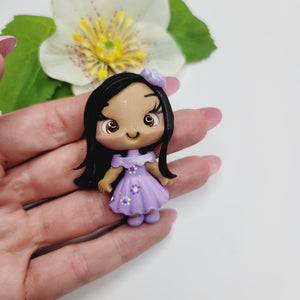 Isabela #258 Clay Doll for Bow-Center, Jewelry Charms, Accessories, and More