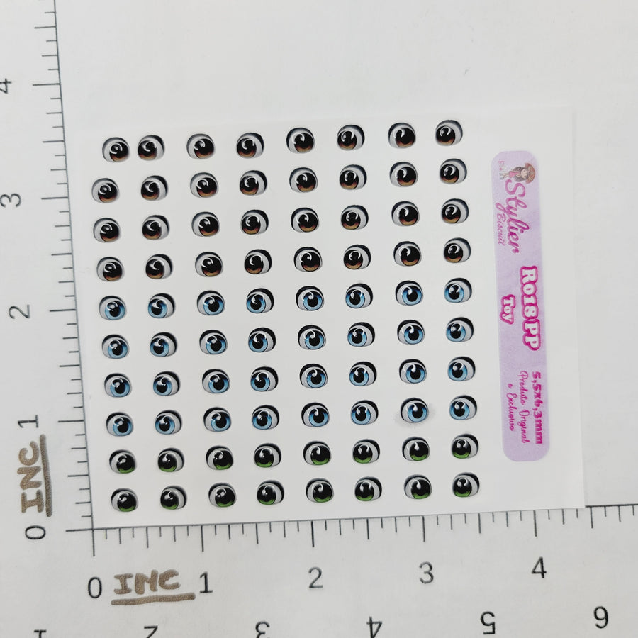 Adhesive Resin Eyes for Clays Multicolor STY R018 (X-SM / PP) 40 Pairs