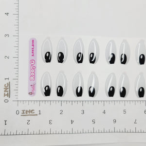 Adhesive Resin Eyes for Clays BLACK STY R007 LG (G) 10 Pairs