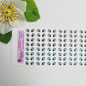 Adhesive Resin Eyes for Clays Multicolor STY R117 (SM - P) 64Pairs