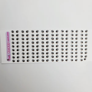 Adhesive Resin Eyes for Clays BROWN STY R018 (PP - X-SM)  72Pairs