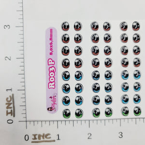 Adhesive Resin Eyes for Clays Multicolor STY R003 (P - SM) 64Pairs