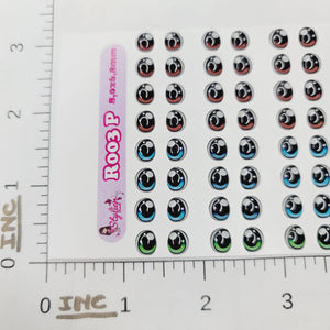 Adhesive Resin Eyes for Clays Multicolor STY R003 (P - SM) 64Pairs