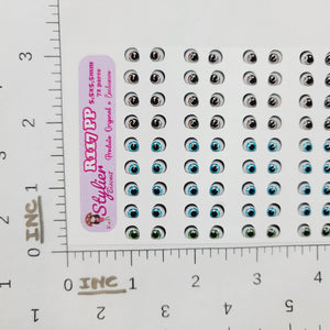 Adhesive Resin Eyes for Clays Multicolor STY R117 (X-SM - PP) 72Pairs