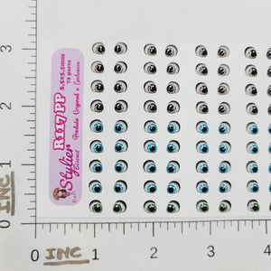 Adhesive Resin Eyes for Clays Multicolor STY R117 (X-SM - PP) 72Pairs