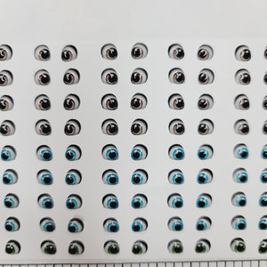 Adhesive Resin Eyes for Clays Multicolor STY R117 (X-SM - PP) 72Pairs