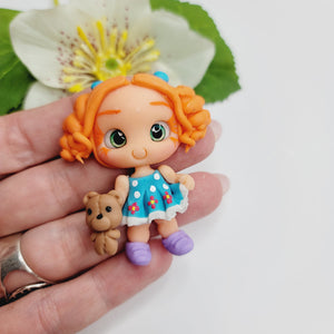 Eliza #191 Clay Doll for Bow-Center, Jewelry Charms, Accessories, and More