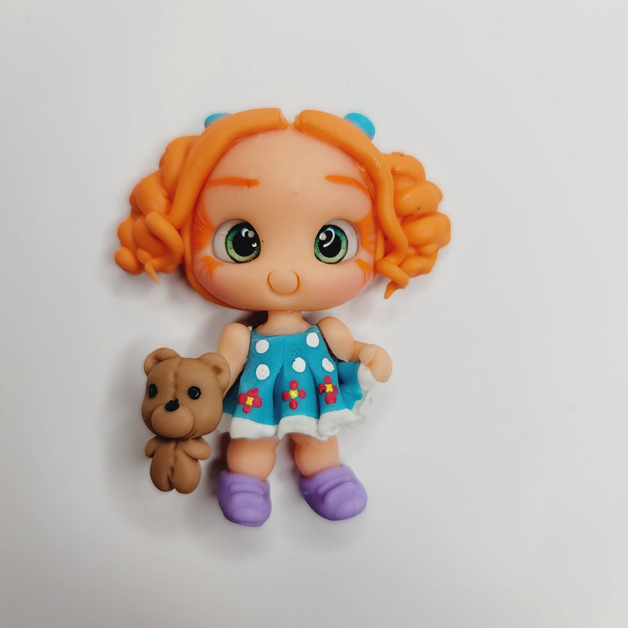 Eliza #191 Clay Doll for Bow-Center, Jewelry Charms, Accessories, and More