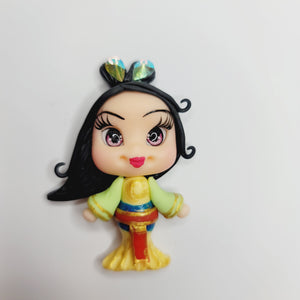 Mulan #421 Clay Doll for Bow-Center, Jewelry Charms, Accessories, and More