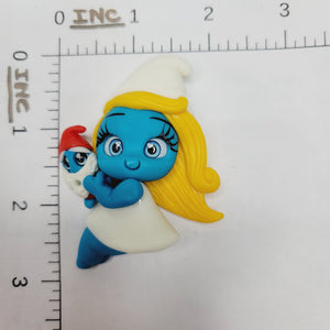 Smurffett 3 #522 Clay Doll for Bow-Center, Jewelry Charms, Accessories, and More