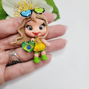 Rafaela #479 Clay Doll for Bow-Center, Jewelry Charms, Accessories, and More