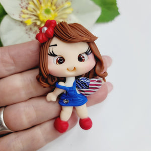 Kailani #287 Clay Doll for Bow-Center, Jewelry Charms, Accessories, and More