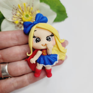 Super Girl 2 #541 Clay Doll for Bow-Center, Jewelry Charms, Accessories, and More