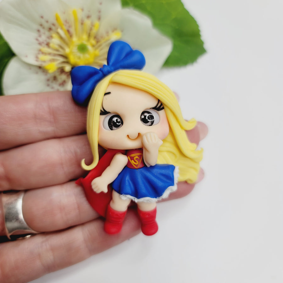 Super Girl 2 #541 Clay Doll for Bow-Center, Jewelry Charms, Accessories, and More