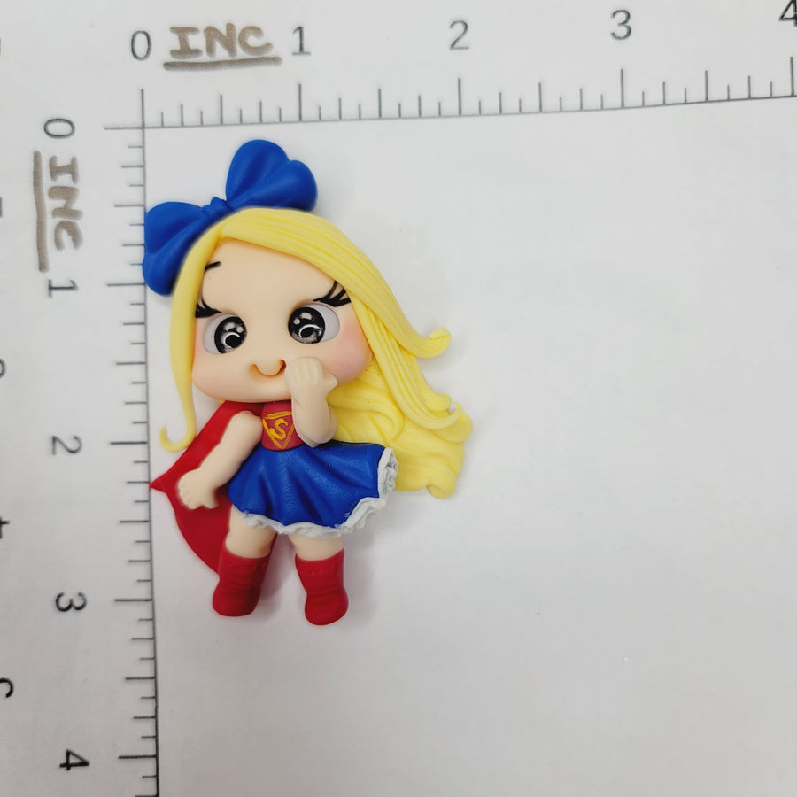 Super Girl 2 #541 Clay Doll for Bow-Center, Jewelry Charms, Accessories, and More