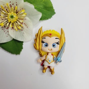 She-ra #513 Clay Doll for Bow-Center, Jewelry Charms, Accessories, and More