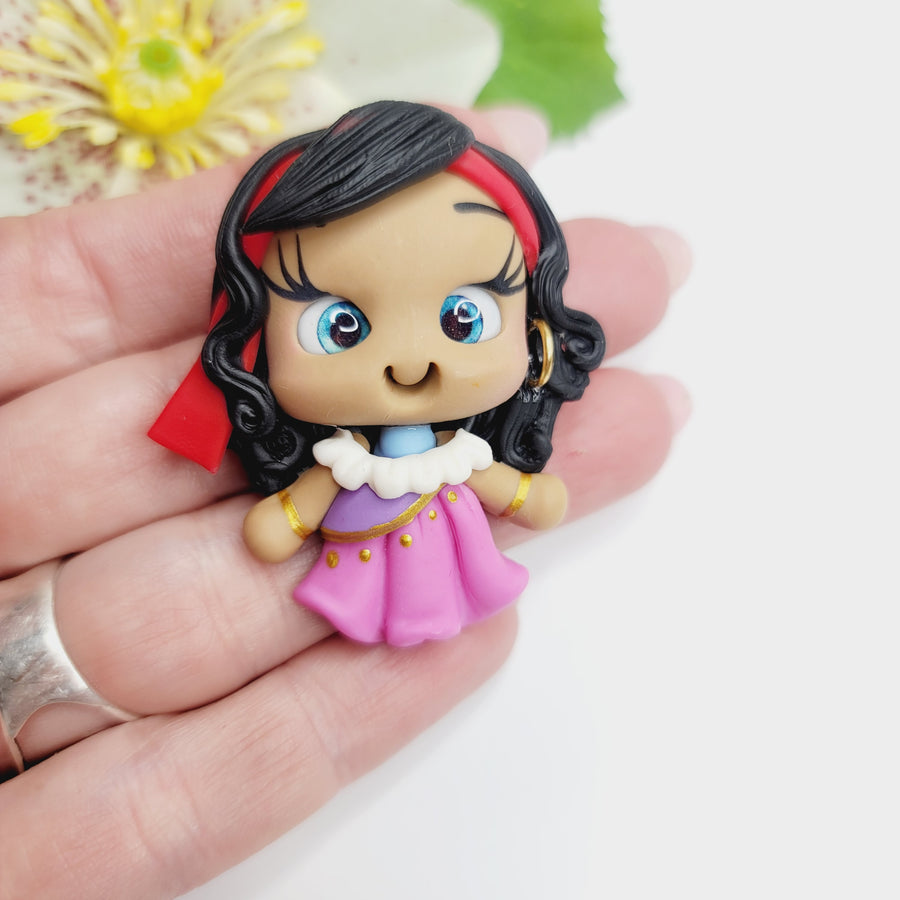 Esmeralda #200 Clay Doll for Bow-Center, Jewelry Charms, Accessories, and More