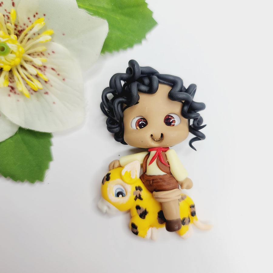 Antonio #030 Clay Doll for Bow-Center, Jewelry Charms, Accessories, and More