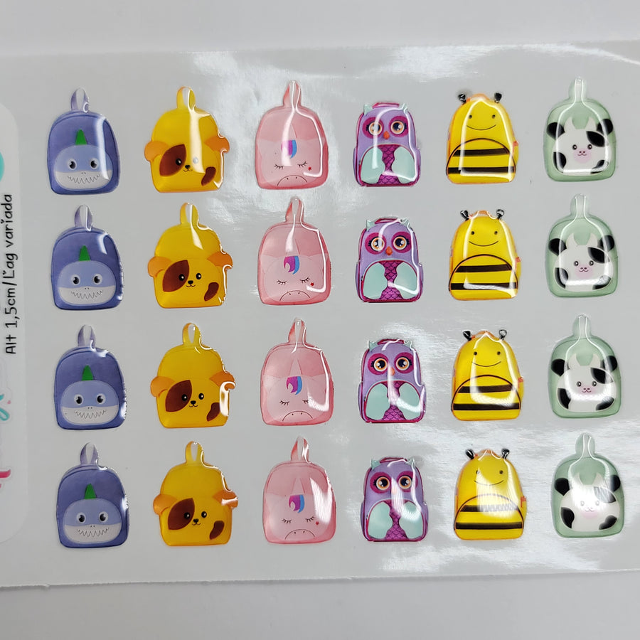 Adhesive Resin Backpack #1 for Clays Multicolor  24UN - 1.5 cm