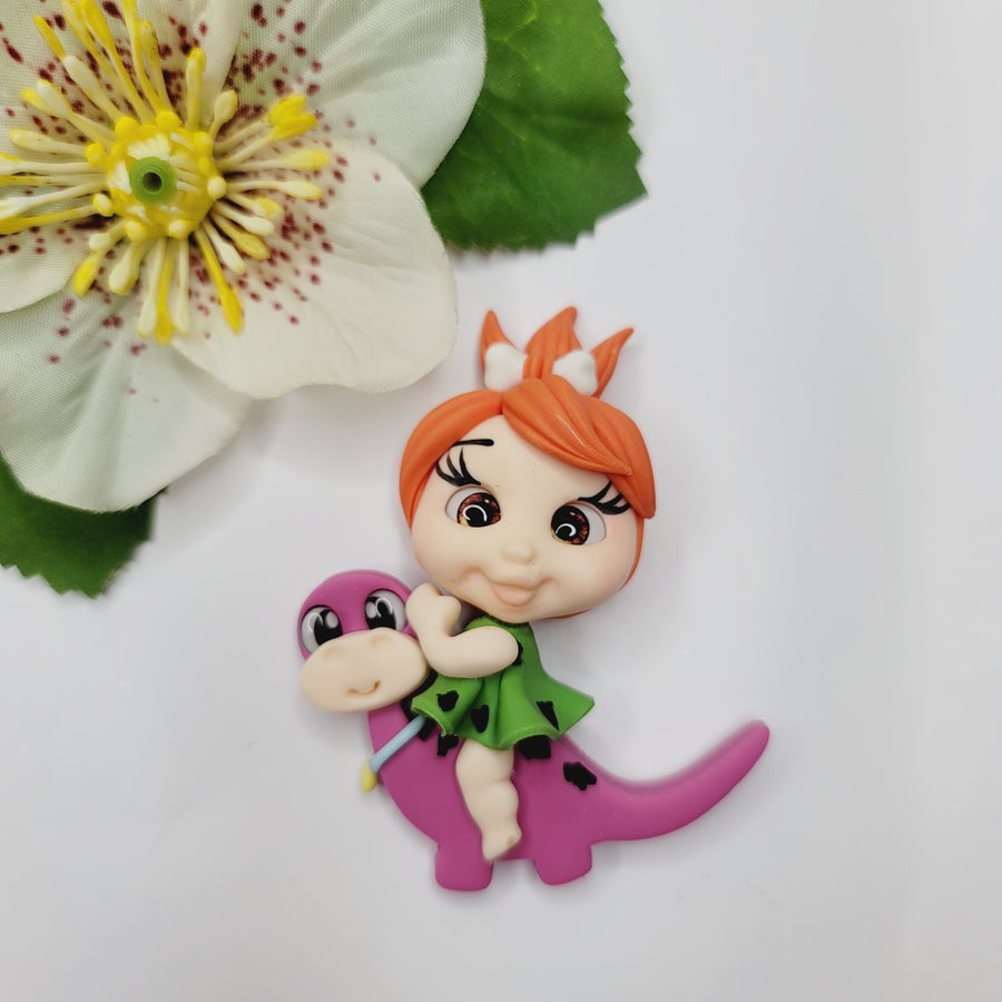 Peebles & Dino 4 #450 Clay Doll for Bow-Center, Jewelry Charms, Accessories, and More