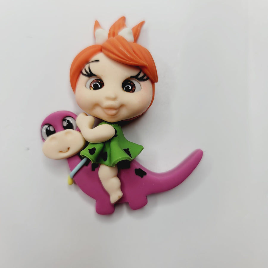 Peebles & Dino 4 #450 Clay Doll for Bow-Center, Jewelry Charms, Accessories, and More