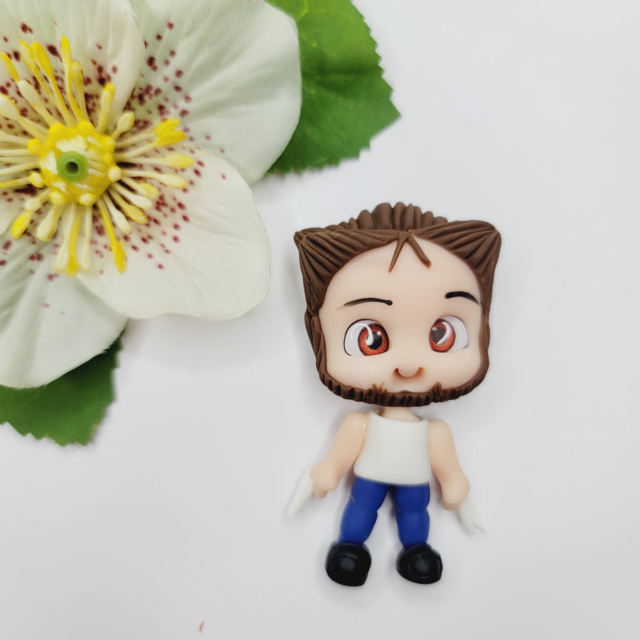 Wolverine #593 Clay Doll for Bow-Center, Jewelry Charms, Accessories, and More