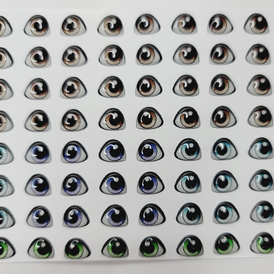 Adhesive Resin Eyes for Clays Multicolor STY R105 P (SM) 64Pairs